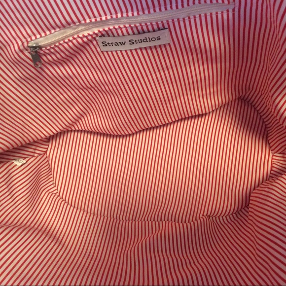 Straw Studios Red Nautical Summer Tote Bag - NWOT - Picture 8 of 8